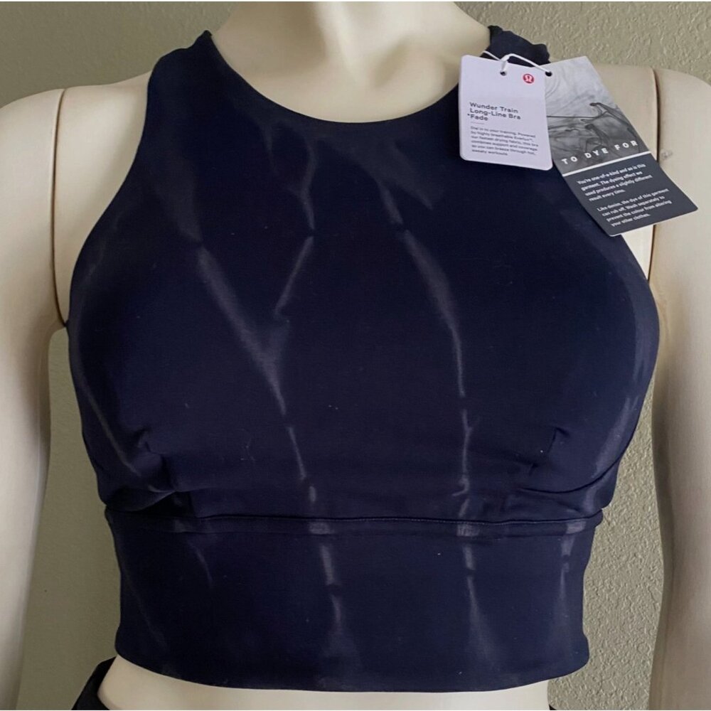 size 4 NWT Lululemon Wunder Train Longline Bra Fade *Medium Support, C/D‎ Cup - Picture 5 of 10